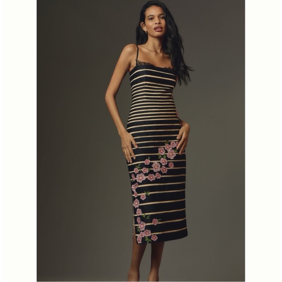Anthropologie Dresses & Skirts - Anthropologie Square-Neck Slim Midi Dress Maeve